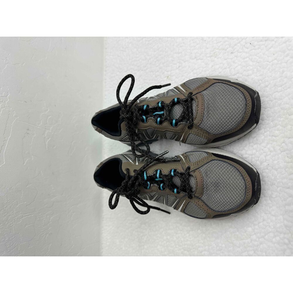 High Sierra Spartan Gray Hiking Shoes Laces Black Blue Accents Womens Size 6‎